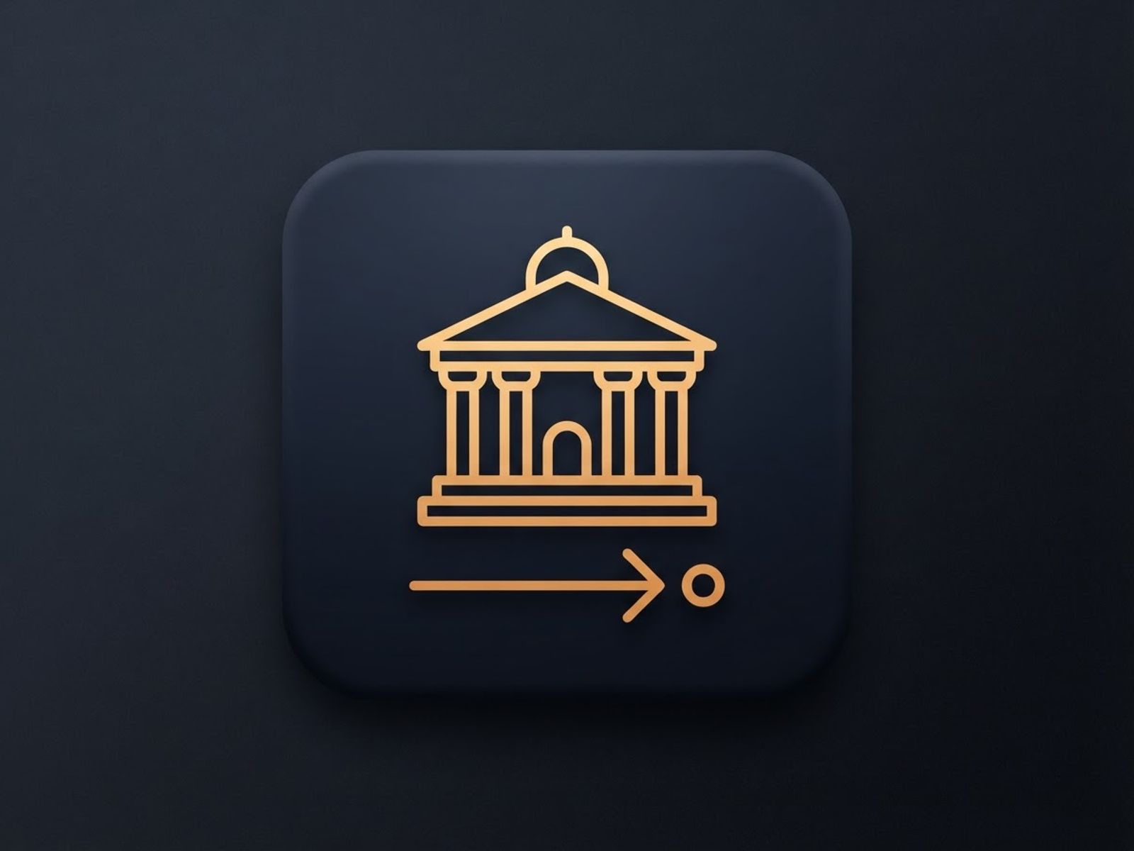 Icône de virement bancaire générique